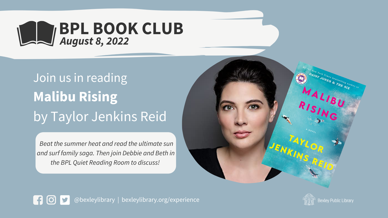 Virtual Bookclub | Malibu Rising by Taylor Jenkins Reid | August 2022