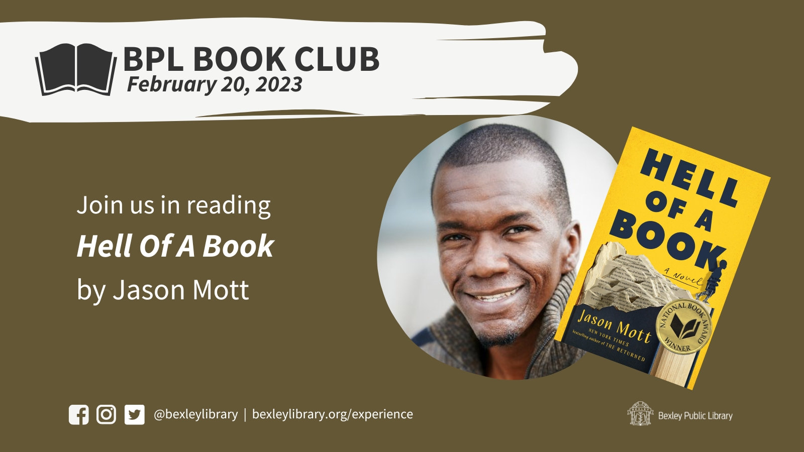 Virtual Bookclub | Hell of a Book by Jason Mott | February 2023